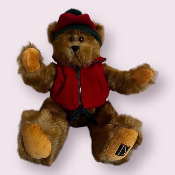 VINTAGE Plush Russ T. McBEAR~ With Vest, Mittens & HAT~ 2000 - Picture 2 of 6
